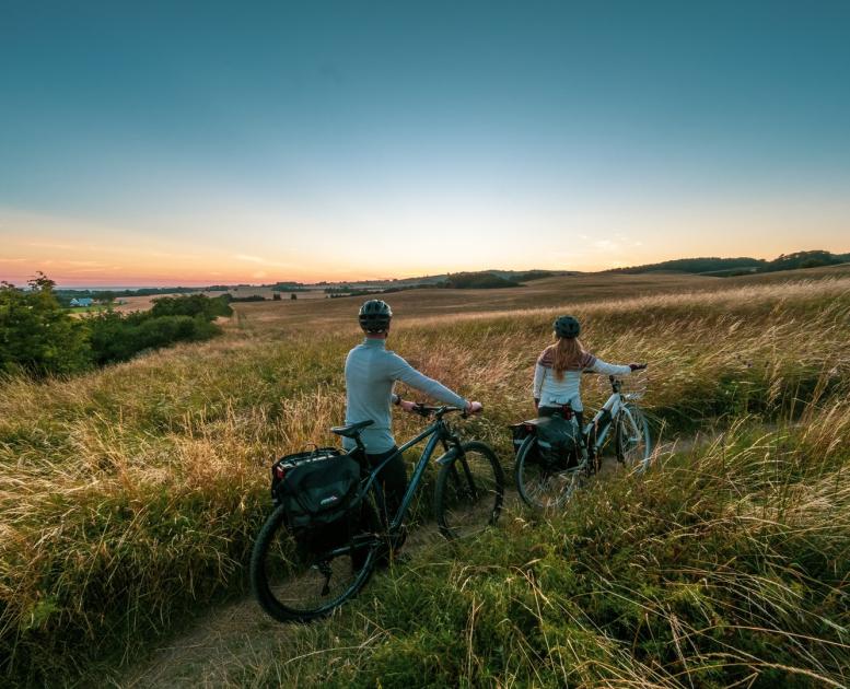 Cycling on Istidsruten in West Zealand, Denmark