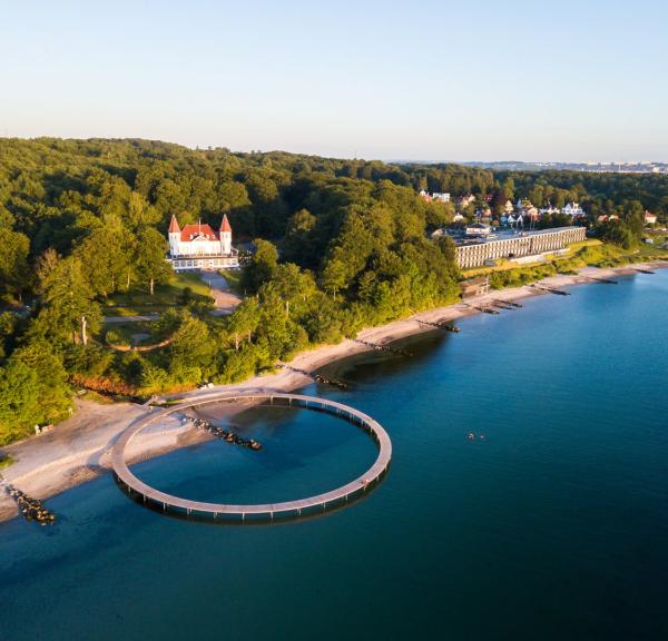 Die Unendliche Brücke bei Aarhus in Dänemark