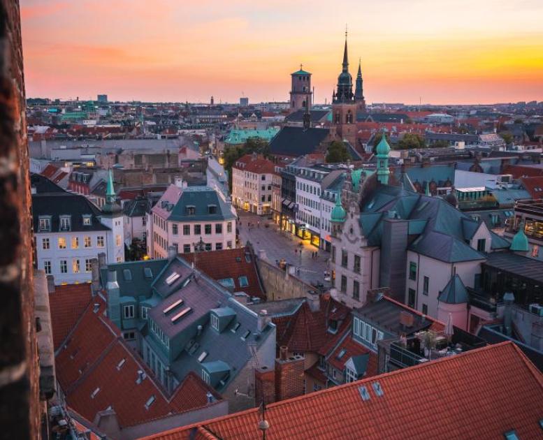 Sunset over Copenhagen