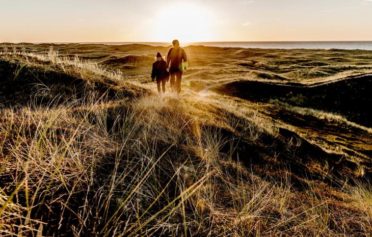 A hike in the national park in klitmøller